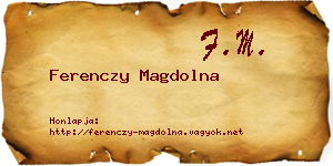 Ferenczy Magdolna névjegykártya